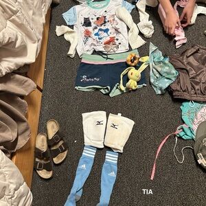 Blue and White Adidas Knee Socks